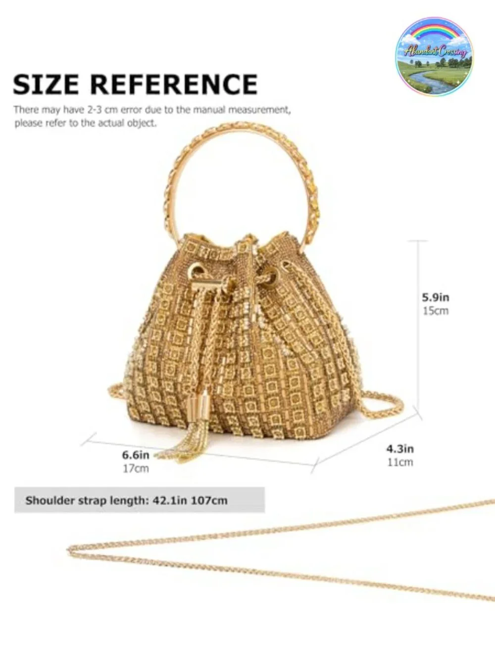 Sparkly Rhinestone Clutch Purse Evening Bag with Chain Handbag Women's